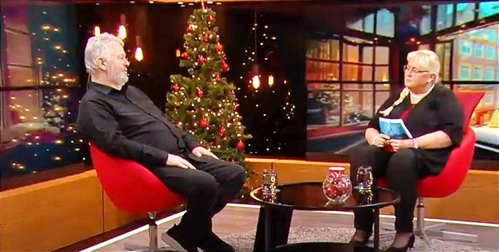 PENHJERTIG: Ludvig Nessa, her i intervju med Gunn Riis p Kanal 10.
 Foto: Skjermdump