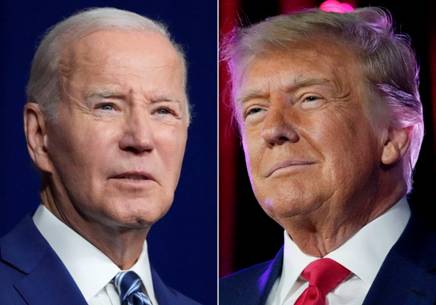 President Joe Biden (81) og tidligere president Donald Trump (77) stiller til valg for vinne presidentvalget i november.
 Foto: AP/NTB
