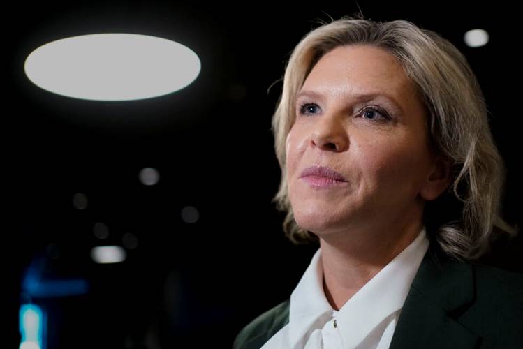 Partileder Sylvi Listhaug under landsstyremtet til Frp p Gardermoen lrdag.
 Foto: Terje Pedersen / NTB