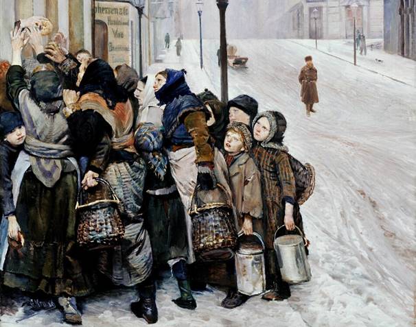 I 1889 malte Christian Krogh bildet Kampen for tilvrelsen. ret etter skrev Knut Hamsun romanen Sult. Bde forfattere, malere og journalister har bidratt til myten om Norge som et svrt fattig land for dryt hundre r siden.