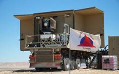 Iron Beam, laser-basert luftforsvarssystem under en test i Sr-Israel, Mars 2022.
 Foto: Israel Ministry of Defense