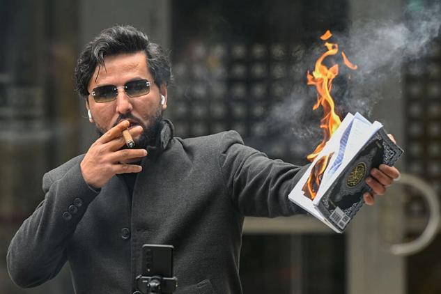 Koranbrennaren Salwan Momika vart skoten og drepen seint onsdag kveld.
Foto: Anders Wiklund / NTB / NPK